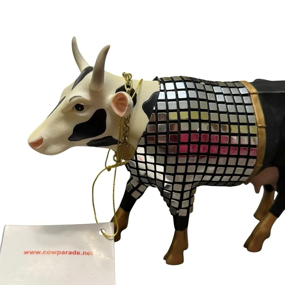 Westland Cow Parade Disco Cow 2001 Decorative figure #9134 w/Box & Tag